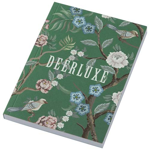 Cahier A6 à personnaliser en carton souple Novella Austen Vert 